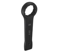 sourcing map Slogging Box End Striking Ring Wrench 48mm Metric CR-V Steel 12-Point Flat Strike Wrench Baking Paint Single Head Spanner Hand Tool for Mechanical Automotive Repair