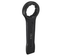 sourcing map Slogging Box End Striking Ring Wrench 50mm Metric CR-V Steel 12-Point Flat Strike Wrench Baking Paint Single Head Spanner Hand Tool for Mechanical Automotive Repair