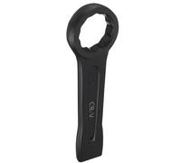 sourcing map Slogging Box End Striking Ring Wrench 52mm Metric CR-V Steel 12-Point Flat Strike Wrench Baking Paint Single Head Spanner Hand Tool for Mechanical Automotive Repair