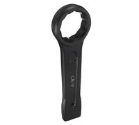 sourcing map Slogging Box End Striking Ring Wrench 56mm Metric CR-V Steel 12-Point Flat Strike Wrench Baking Paint Single Head Spanner Hand Tool for Mechanical Automotive Repair