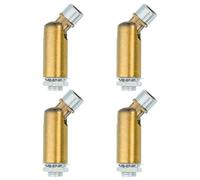 sourcing map Sloped Ceiling Adapter, 180 Degree Swivel M10 Fine Thread Sloped Ceiling Light Fixture Adapter for Ceiling Pendant Light Chandelier Track Suspend, Dark Bronze, Pack of 4