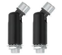 sourcing map Sloped Ceiling Adapter, 180 Degree Swivel M10 Fine Thread Sloped Ceiling Light Fixture Adapter for Ceiling Pendant Light Chandelier Track Suspend, Black, Pack of 2