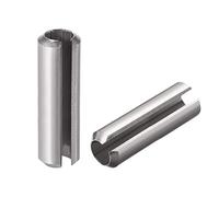 sourcing map Slotted Spring Pin - M8 x 60mm 304 Stainless Steel Split Spring Roll Dowel Pins Plain Finish 5Pcs