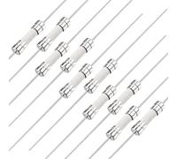 sourcing map Slow Blow Fuse Time Delay Lead Wire Ceramic Fuses 5mm x 20mm 250V T4A 10Pcs