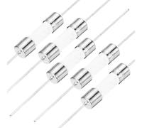 sourcing map Slow Blow Fuse Time Delay Lead Wire Ceramic Fuses 5mm x 20mm 250V T4A 5Pcs