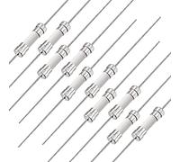 sourcing map Slow Blow Fuse Time Delay Lead Wire Ceramic Fuses 5mm x 20mm 250V T6.3A 10Pcs