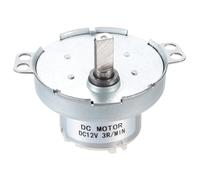 sourcing map Slow Speed Motor JS-50T D-Shaft Gear Electric Motor, 12V DC 3RPM Motor CW/CCW D Shaft DC Motor Large Torque for 3D Printer Filament Rotating Display Stand