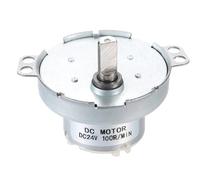 sourcing map Slow Speed Motor JS-50T D-Shaft Gear Electric Motor, 24V DC 100RPM Motor CW/CCW D Shaft DC Motor Large Torque for 3D Printer Filament Rotating Display Stand