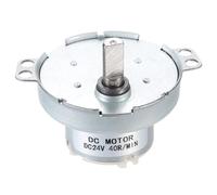 sourcing map Slow Speed Motor JS-50T D-Shaft Gear Electric Motor, 24V DC 40RPM Motor CW/CCW D Shaft DC Motor Large Torque for 3D Printer Filament Rotating Display Stand