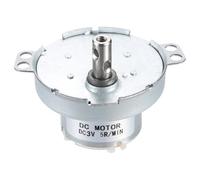 sourcing map Slow Speed Motor JS-50T Electric Motor Brushed Gear Motor, 3V DC 5RPM Motor CW/CCW D Shaft DC Motor Large Torque for 3D Printer Filament Rotating Display Stand