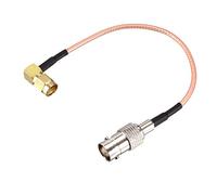 sourcing map SMA Male Right Angle to BNC Female RF Coaxial Cable RG316 Coax Cable 0.5 Ft