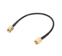 sourcing map SMA Male to SMA Male Coaxial Cable 50 Ohm 0.5 Feet/0.15m RG174