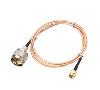 sourcing map SMA Male to UHF PL-259 Male RG316 RF Coaxial Coax Cable 10 Feet for Base to Handheld Antenna