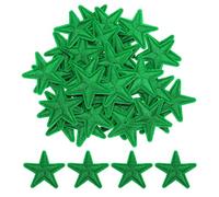 sourcing map Small 5Star Iron on Patches Embroidered Sew Patches Appliques Garment Embellishments for Clothing Repair Backpack Shoes Decoration 3.8x3.8cm/1.5x1.5 Pack of 50 (Green)
