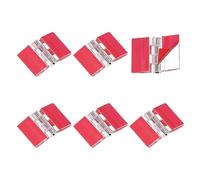 sourcing map Small Acrylic Hinges Plastic Self-Adhesive Clear Hinge 35 x 25 mm Continuous Piano Folding Hinges with Stainless Steel Shaft for Lid Crafts Display Stand Pack of 6