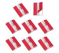 sourcing map Small Acrylic Hinges Plastic Self-Adhesive Clear Hinge 45 x 35mm Continuous Piano Folding Hinges for Aquarium Lid Crafts Display Stand Pack of 8 Transparent