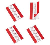 sourcing map Small Acrylic Hinges Plastic Self-Adhesive Clear Hinge 75 x 45mm Continuous Piano Folding Hinges for Aquarium Lid Crafts Display Stand Pack of 4 Transparent