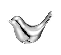 sourcing map Small Bird Statues, 3 Inch Ceramic Birds Figurines Bird Modern Home Decorative Small Animal Statues for Office Bookshelf Bedroom Living Room, Silver