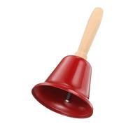 sourcing map Small Hand Bell, 2.36" Service Call Bell with Wood Handle for Christmas Party Restaurant Dinner Animal Training Home Decor, Red