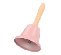 sourcing map Small Hand Bell, 2.36" Service Call Bell with Wood Handle for Christmas Party Restaurant Dinner Animal Training Home Decor, Pink