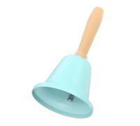 sourcing map Small Hand Bell, 2.36" Service Call Bell with Wood Handle for Christmas Party Restaurant Dinner Animal Training Home Decor, Blue