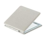 sourcing map Small Pocket Mirror for Purse, Square Magnifying Foldable Silver Makeup Handheld Compact Mirror for Women, Purse, Travel, Girls, Gift(Beige, 2.83" x 2.83")