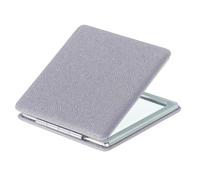 sourcing map Small Pocket Mirror for Purse, Square Magnifying Foldable Silver Makeup Handheld Compact Mirror for Women, Purse, Travel, Girls, Gift(Purple, 2.83" x 2.83")