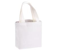 sourcing map Small Solid Color Canvas Tote Bag for Women, 7 x 2 x 6 Inch Canvas Bags with Handle Lightweight Reusable Tote Cloth Pouch for Shopping Travel Daily Use, Crafts DIY, Light Pink