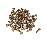 sourcing map Small Tiny Brass Nails 2.8x10mm for DIY Wooden Hardware Accessories 50pcs