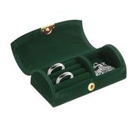 sourcing map Small Travel Jewelry Box, Ring Box Jewelry Holder Portable Storage Organizer Case for Rings Necklace Earrings Gift for Women Girls, Green