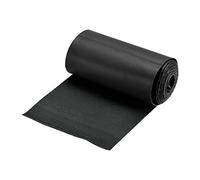 sourcing map Smooth Solid Color Faux Leather Sheets with Cotton Woven Back, PU Leather for DIY, Making Crafts, Sewing, 10 x 135cm Black
