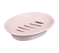 sourcing map Soap Container, 1Pcs 15.5x11cm Plastic Soap Dish with Drain, Removable Double Compartment Soap Holder for Bathroom, Shower, Kitchen (Pink)