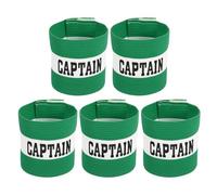 sourcing map Soccer Captain Armband, Captain Arm Bands for Soccer Elastic Captain C Arm Band Sports Captain Armbands for Football Team Training Youth & Adult Green, Pack of 5