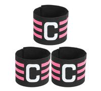 sourcing map Soccer Captain Armband, Nylon Captain Arm Bands for Soccer Elastic Captain C Arm Band Sports Captain Armbands for Football Team Training Youth & Adult Black, Pack of 3