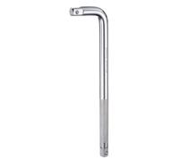 sourcing map Socket Breaker Bar 1/2" Drive 12" Long 40CR Alloy Steel L-Shape Extension Bar Axle Nut Socket Wrench for Car Mechanical Equipment Repair, Silver