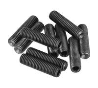 sourcing map Socket Set Screws,10Pcs M10x40mm Metric -Carbon Steel Hex Socket Set Headless Cup Point Grub Screws, for Repairing Compact Instruments, Machinery and Equipment (Black)