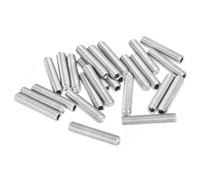 sourcing map Socket Set Screws,25Pcs M6x30mm Metric - 304 Stainless Steel Hex Socket Set Headless Cup Point Grub Screws, for Repairing Compact Instruments, Machinery and Equipment (Silver)