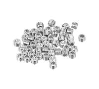 sourcing map Socket Set Screws,50Pcs M4x3mm Metric - 316 Stainless Steel Hex Socket Set Headless Cup Point Grub Screws,for Repairing Compact Instruments, Machinery and Equipment (Silver)