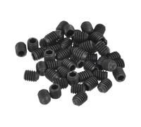 sourcing map Socket Set Screws,50Pcs M4x5mm Metric -Carbon Steel Hex Socket Set Headless Cup Point Grub Screws, for Repairing Compact Instruments, Machinery and Equipment (Black)