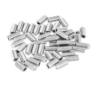 sourcing map Socket Set Screws,50Pcs M6x12mm Metric - 304 Stainless Steel Hex Socket Set Headless Cup Point Grub Screws, for Repairing Compact Instruments, Machinery and Equipment (Silver)