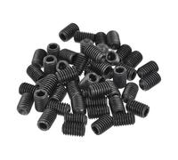 sourcing map Socket Set Screws,50Pcs M8x12mm Metric -Carbon Steel Hex Socket Set Headless Cup Point Grub Screws, for Repairing Compact Instruments, Machinery and Equipment (Black)
