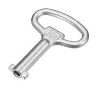 sourcing map Socket Spanner Key, 0.46" (11.8mm) Hole Zinc Alloy Universal Utility Spanner Keys 2.2" Length for Electrical Cabinet Water Meter Box Panel Lock (Silver, Pack of 1)