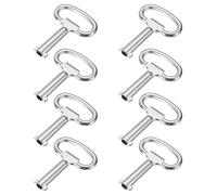 sourcing map Socket Spanner Key, 0.46" (11.8mm) Hole Zinc Alloy Universal Utility Spanner Keys 2.2" Length for Electrical Cabinet Water Meter Box Panel Lock (Silver, Pack of 8)