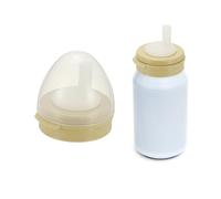 sourcing map Soda Can Lids, 1 Pcs Soda Can Cover with Straw Leak-proof Reusable Beer Caps Saver Fits Standard Drink for Beverage Soft Drink, Yellow