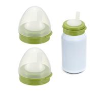 sourcing map Soda Can Lids, 2 Pcs Soda Can Cover with Straw Leak-proof Reusable Beer Caps Saver Fits Standard Drink for Beverage Soft Drink, Green