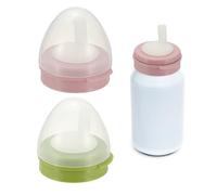 sourcing map Soda Can Lids, 2 Pcs Soda Can Cover with Straw Leak-proof Reusable Beer Caps Saver Fits Standard Drink for Beverage Soft Drink, Pink/Green
