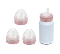 sourcing map Soda Can Lids, 3 Pcs Soda Can Cover with Straw Leak-proof Reusable Beer Caps Saver Fits Standard Drink for Beverage Soft Drink, Pink