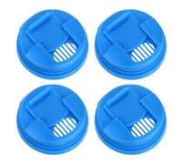 sourcing map Soda Can Lids,4pcs - Plastic Can Covers, Can Toppers Fit Standard Size for Soda Beverage Beer, Keep Carbonated, Dust Dirt Out (Blue)