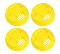 sourcing map Soda Can Lids,4pcs - Plastic Can Covers, Can Toppers Fit Standard Size for Soda Beverage Beer, Keep Carbonated, Dust Dirt Out (Yellow)