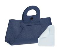 sourcing map Soft Glasses Case for Women, Portable Glasses Bag with Handle, Leather Sunglasses Case with Cleaning Cloth Suitable for Men and Women Sunglasses (Blue)